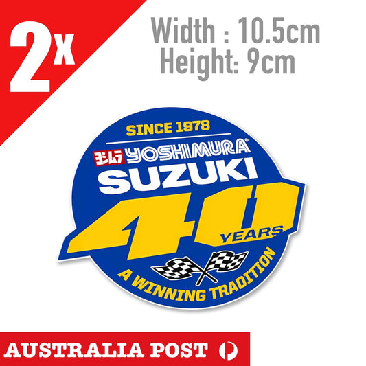 Suzuki YOSHIMURA JAPAN JDM 40 Years Anniversary Stickers