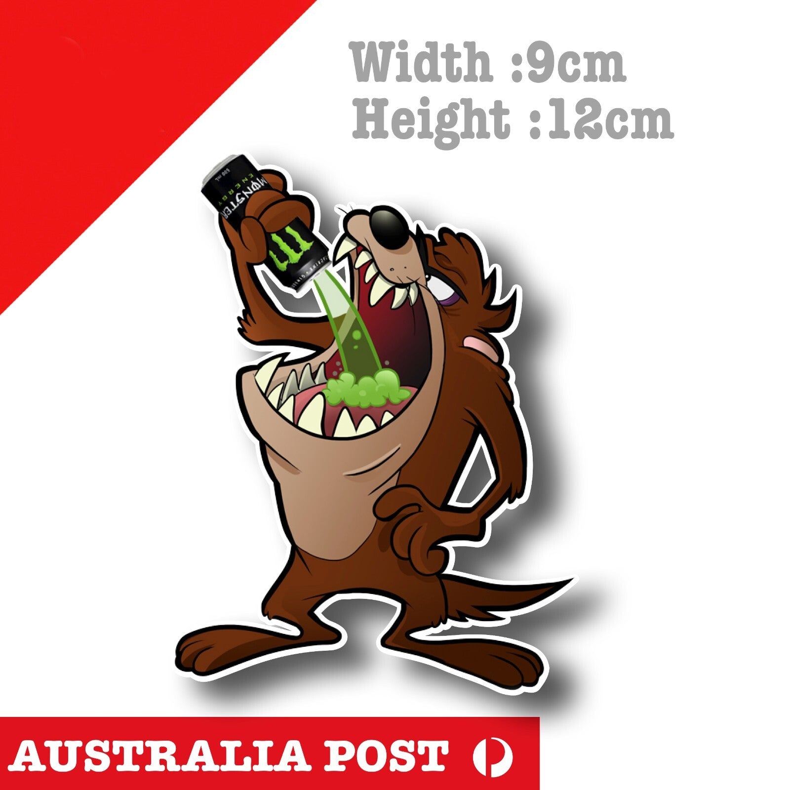 Monster Energy Drink Taz the Devil - Tasmanian Devil Funny Vinyl  Sticker