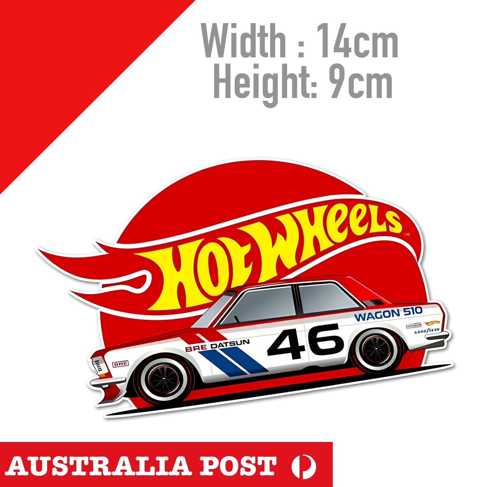 Hot Wheels DATSUN  Racing Car Sticker