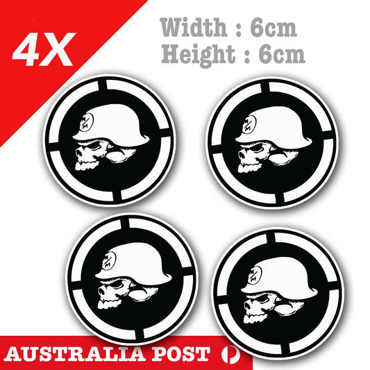 Metal Mulisha ,Motocross Dirt Bike 4x4 Off Road Round Badge Helmet Sticker