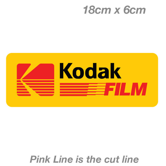 Kodak Film Logo Slap Laptop , Car  Vinyl  Sticker 