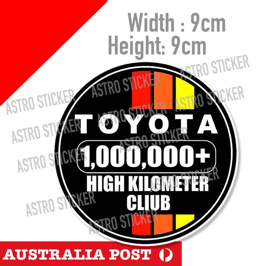 High Mileage Car or Truck Sticker / 1,000,00,000 + Kilometer Window Sticker
