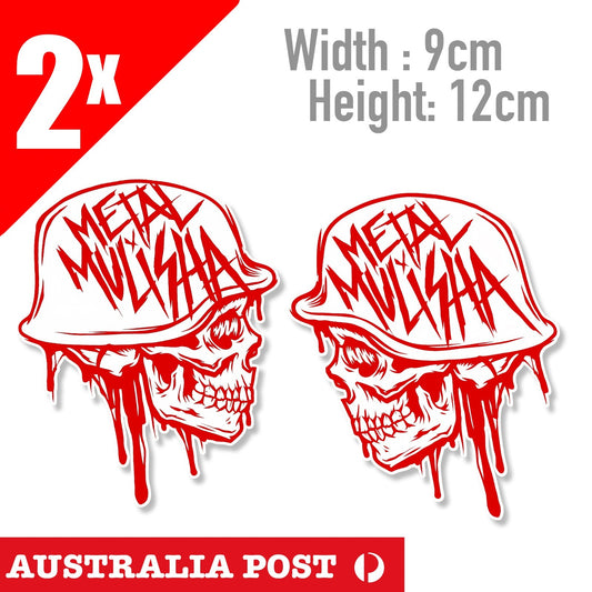Metal Mulisha Motorcycle Skull Red Head Soldier , Helmet Logo Blood  Stickers