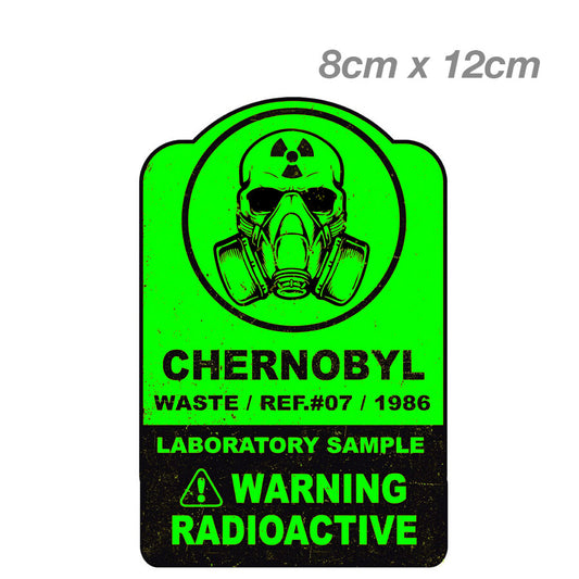 Chernobyl Radioactive Warning Sign Green Laptop , Car  Vinyl  Sticker 