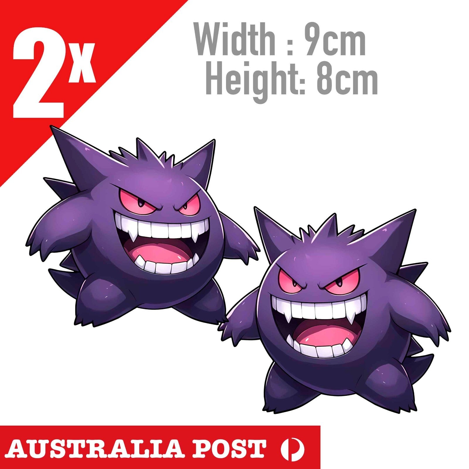 Pokémon Gengar Ghost of Shadow Stickers