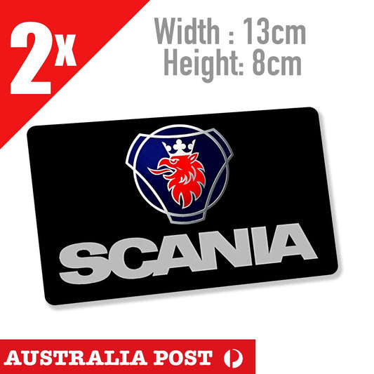 SCANIA Logo Australia Truck V8 Logo 2x Stickers