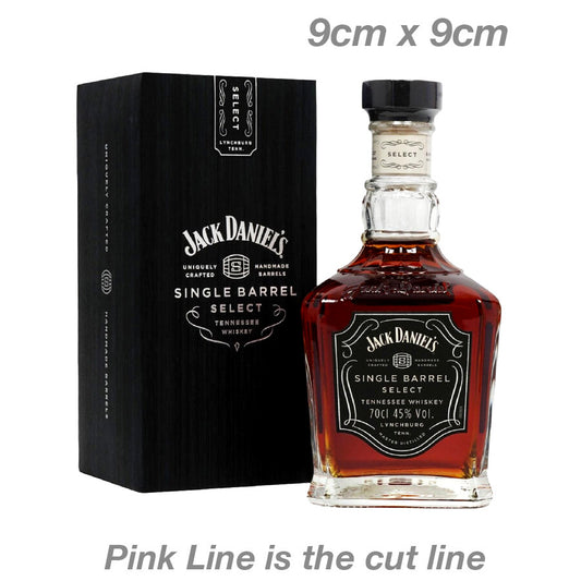 Jack Daniels Single Barrel Bottle with Box  Decal  Vinyl  Sticker 
