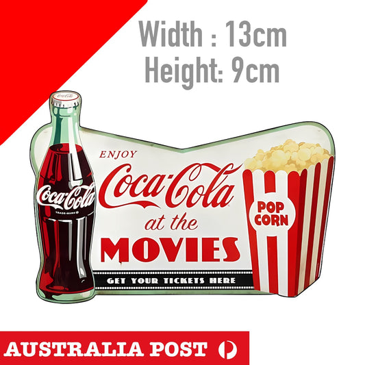 Coca Cola Vintage Sign Movie popcorn   Sticker