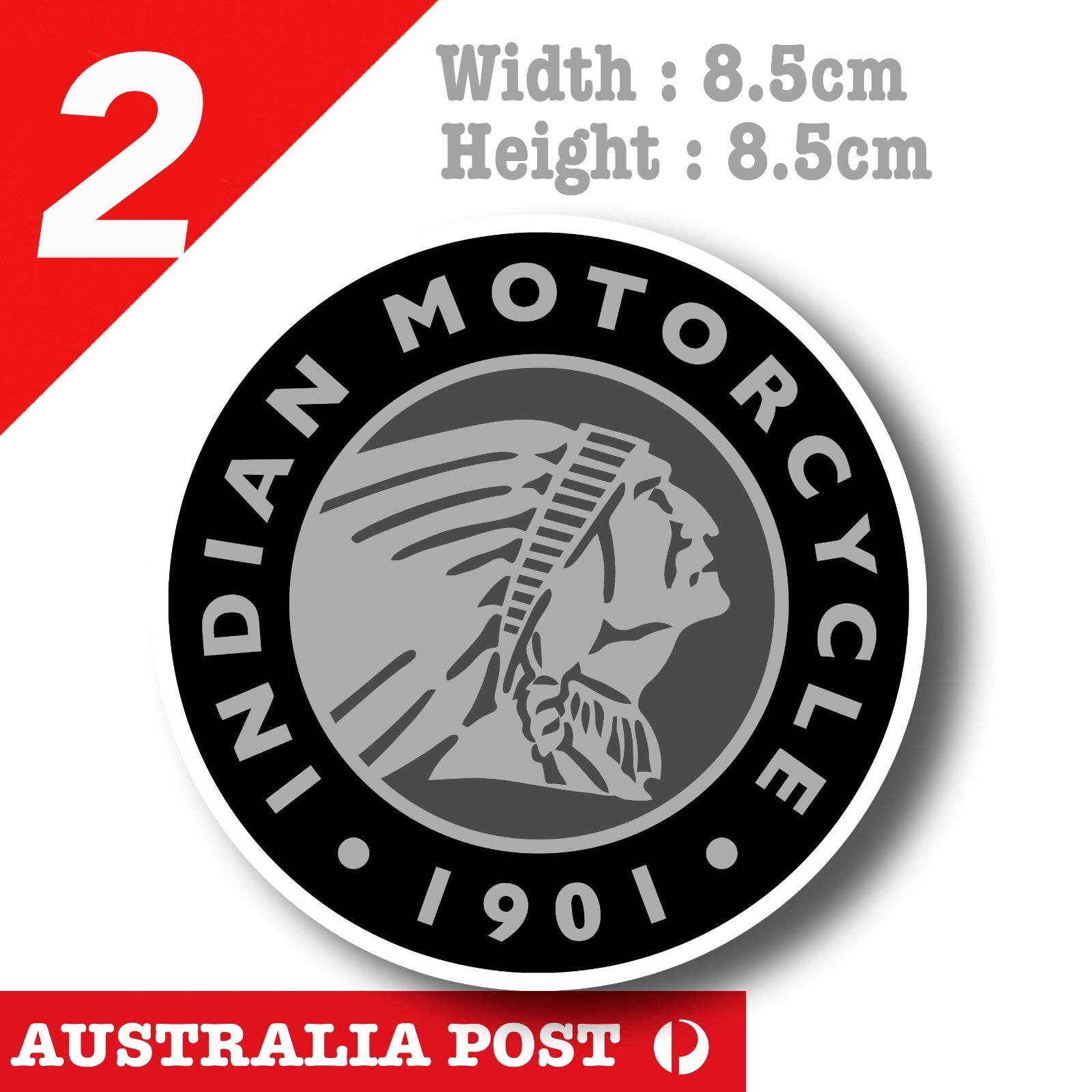 Indian Logo Motorcycle Round badge, Fuel Tank , Helmet Decal Stickers