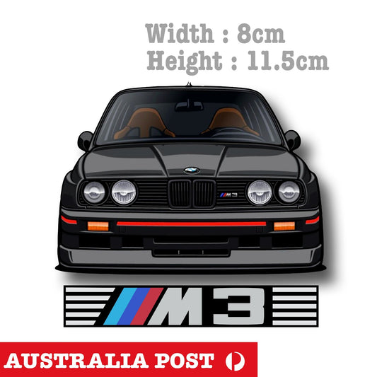 BMW M3 Black e32 JDM Car Vinyl  Sticker