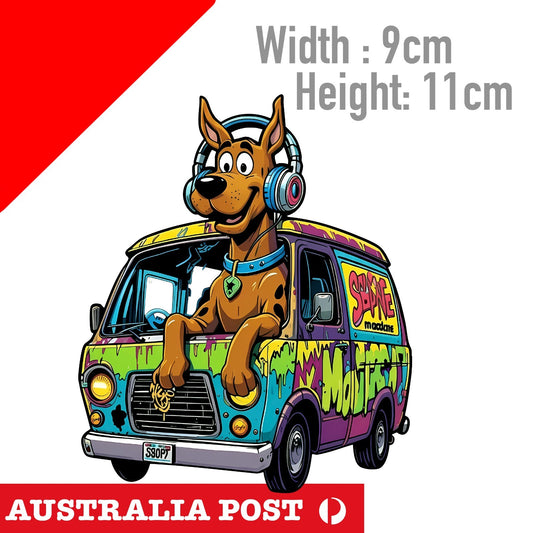 Scooby Doo  Mystery Machine Bus - Mystery Machine Car Sticker