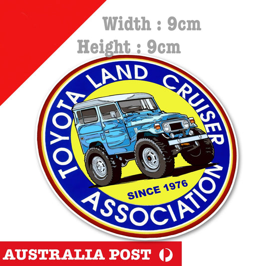 TOYOTA Land Cruiser  1984 Blue Toyota LandCruiser FJ45 Round Badge Sticker