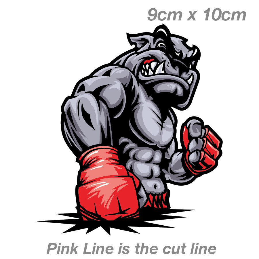 Angry Boxer Bull Dog Vinyl  Sticker 