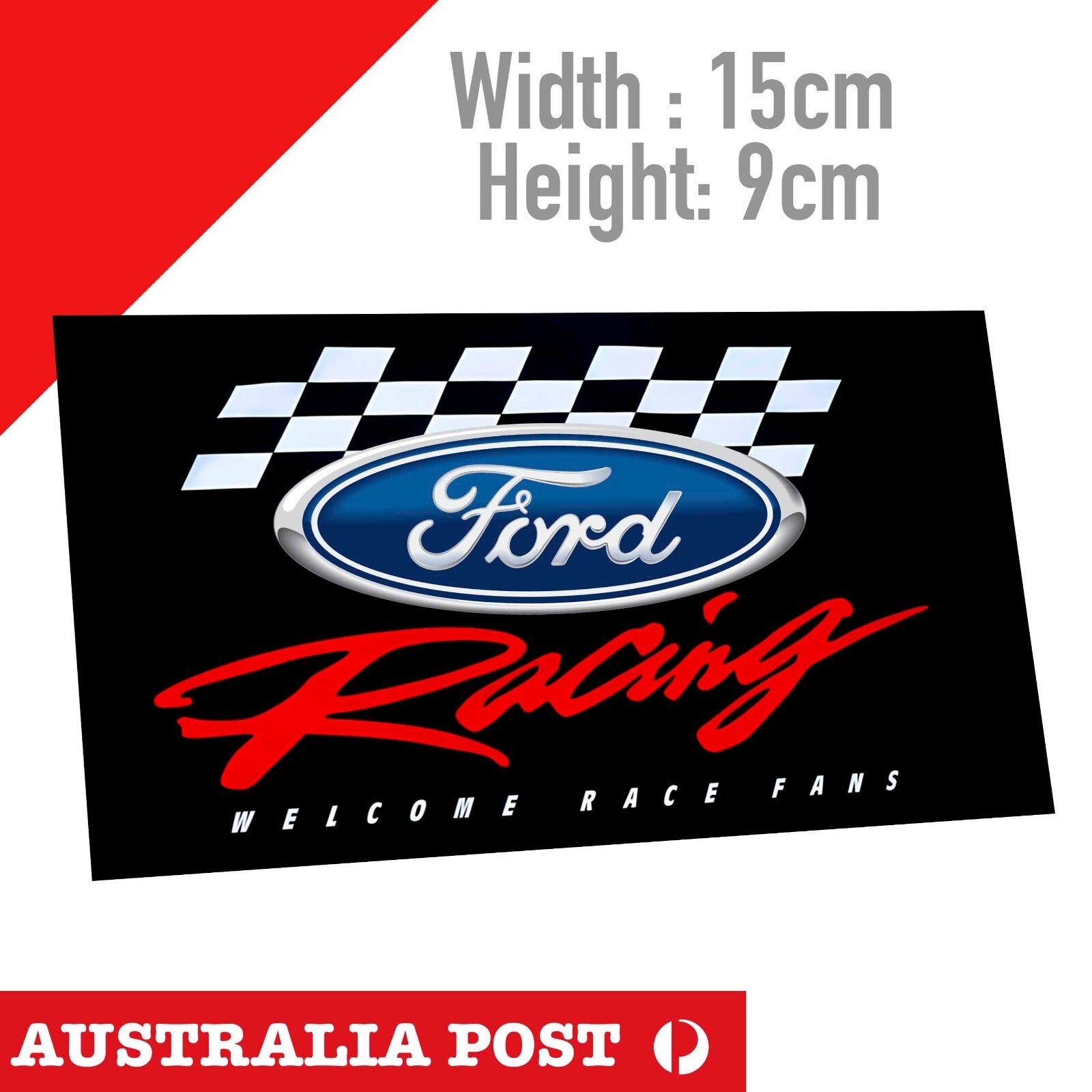 Ford RACING BANNER , Ford Logo Sticker