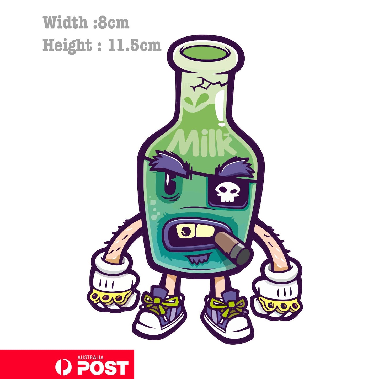 Tough Milk Bottle Funny  Laptop , Car  Decal Sticker 