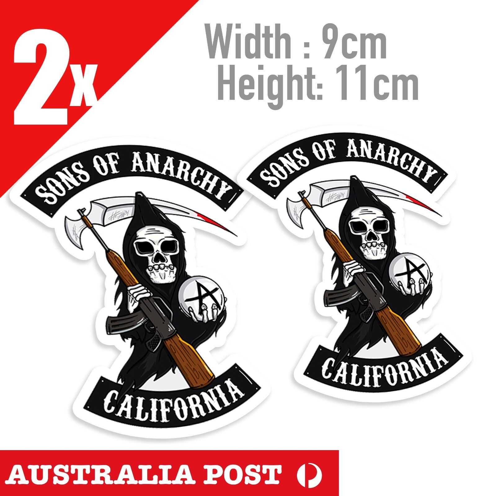 SONS OF ANARCHY Skull Motorcycle  Decal Sticker 