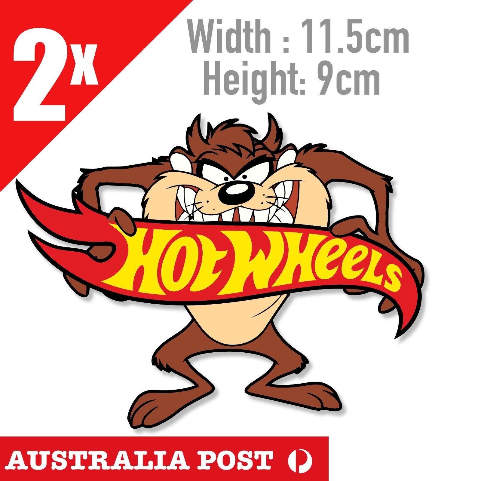 HOT WHEELS Logo TAZ Tornado, Tasmanian Devil Tornado Sticker