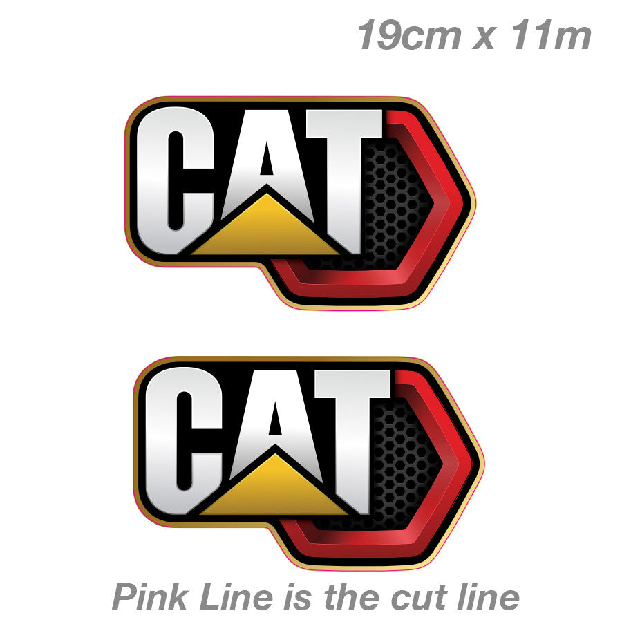 CATERPILLAR Diesel and Gas Large x 2 Logo  Laptop , Car  Decal Sticker 