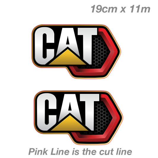 CATERPILLAR Diesel and Gas Large x 2 Logo  Laptop , Car  Decal Sticker 