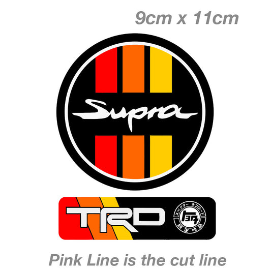 Toyota TRD Supra  Vintage JDM Logo  Car  Vinyl  Sticker 
