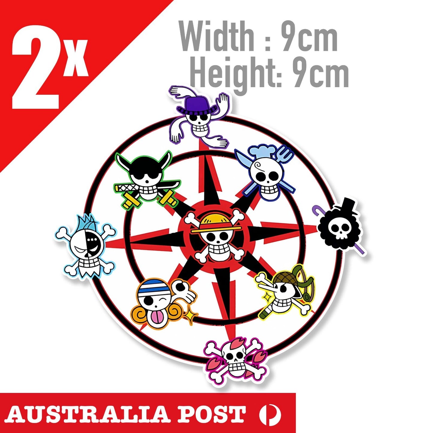 Monkey D Luffy Pirate Kings Logo, One Piece Logo  Sticker