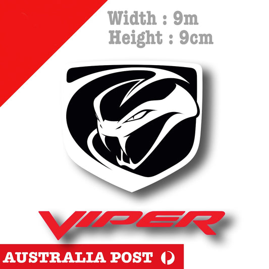 DODGE VIPER SRT GTS T/A Stryker Snake Red HeadMuscle Car V8 Sticker