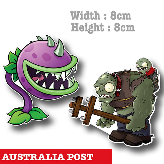 Zombie VS Zombie Plant Funny Zombie Plants Vinyl  Sticker
