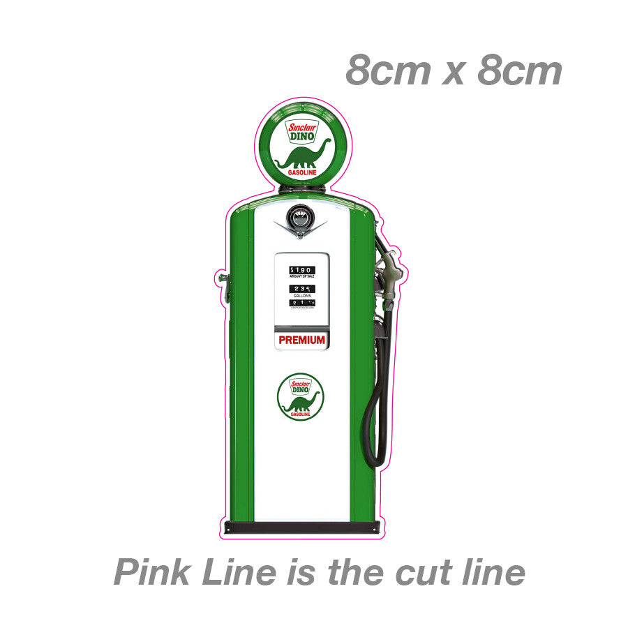 Sinclair  Gas Pump Vintage Style Retro Garage Art Laptop , Car  Vinyl  Sticker 