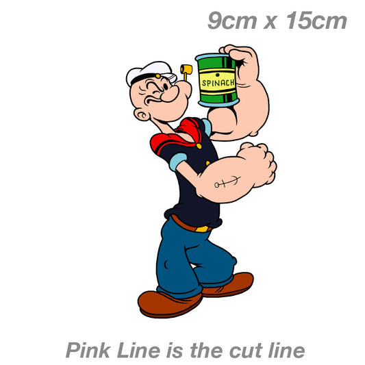 Popeye Spinach Can Vinyl  Sticker 