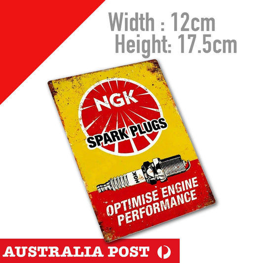NGK Spark Plugs Rusted, Old, Damaged Vintage Sticker