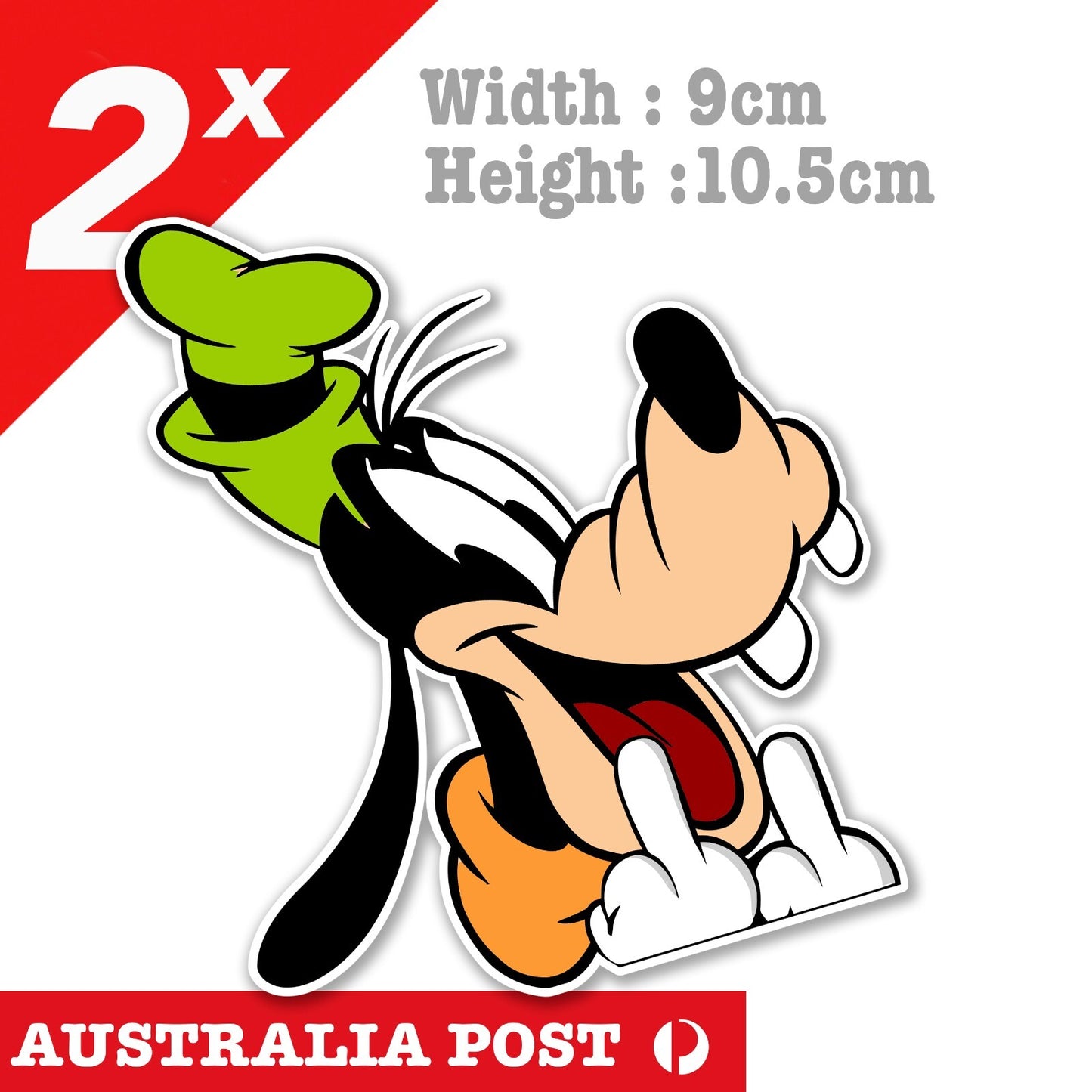 Goofy Middle Finger Funny Cartoon Character  Stickers