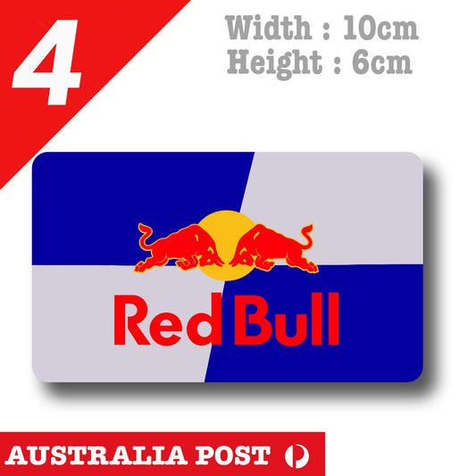 Red Bull Logo x4 Decal Stickers