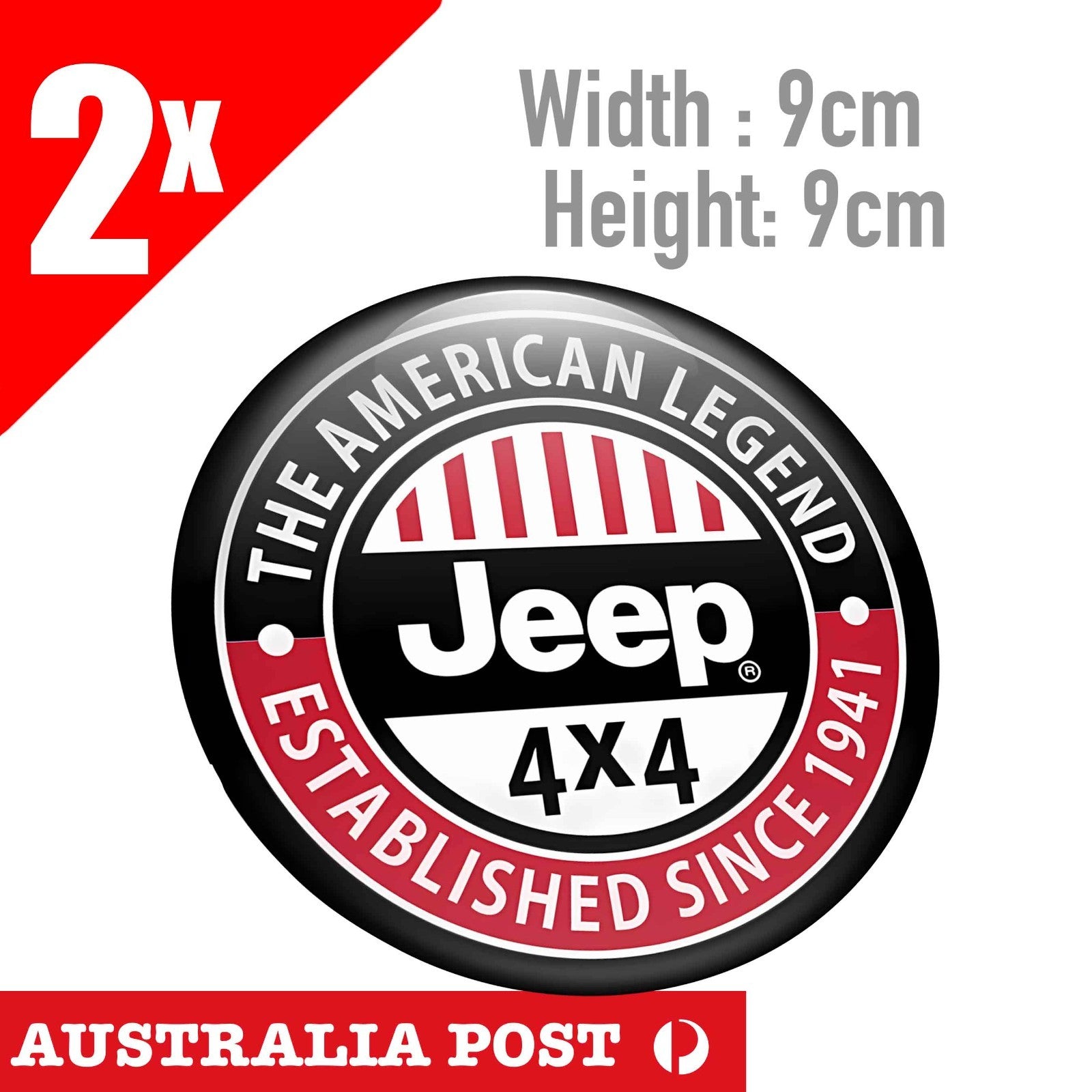 JEEP AMERICAN LEGEND 1941 Badge  Round,  Laptop , Car , 4x4, Off Road x2 Sticker