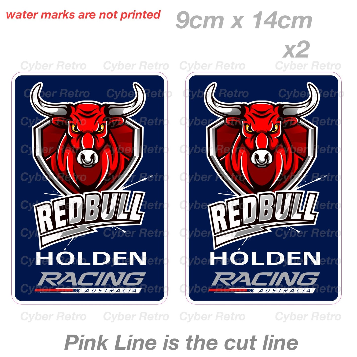 HOLDEN Racing Red Bull New Logo Sticker 
