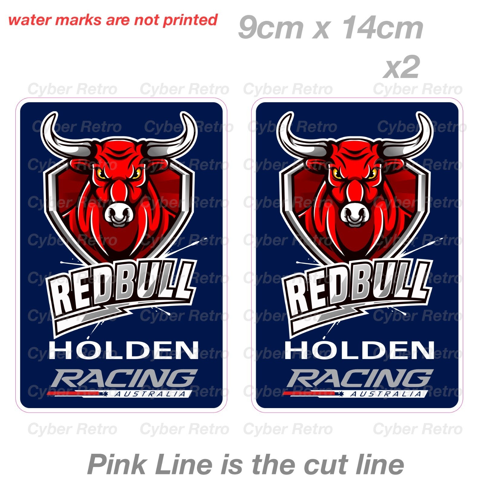 HOLDEN Racing Red Bull New Logo Sticker 