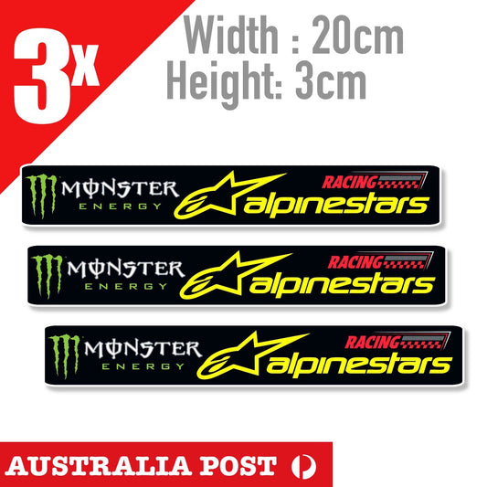 Monster Energy Drink ALPINESTARS Racing  Car, Truck Fridge Bar Stickers
