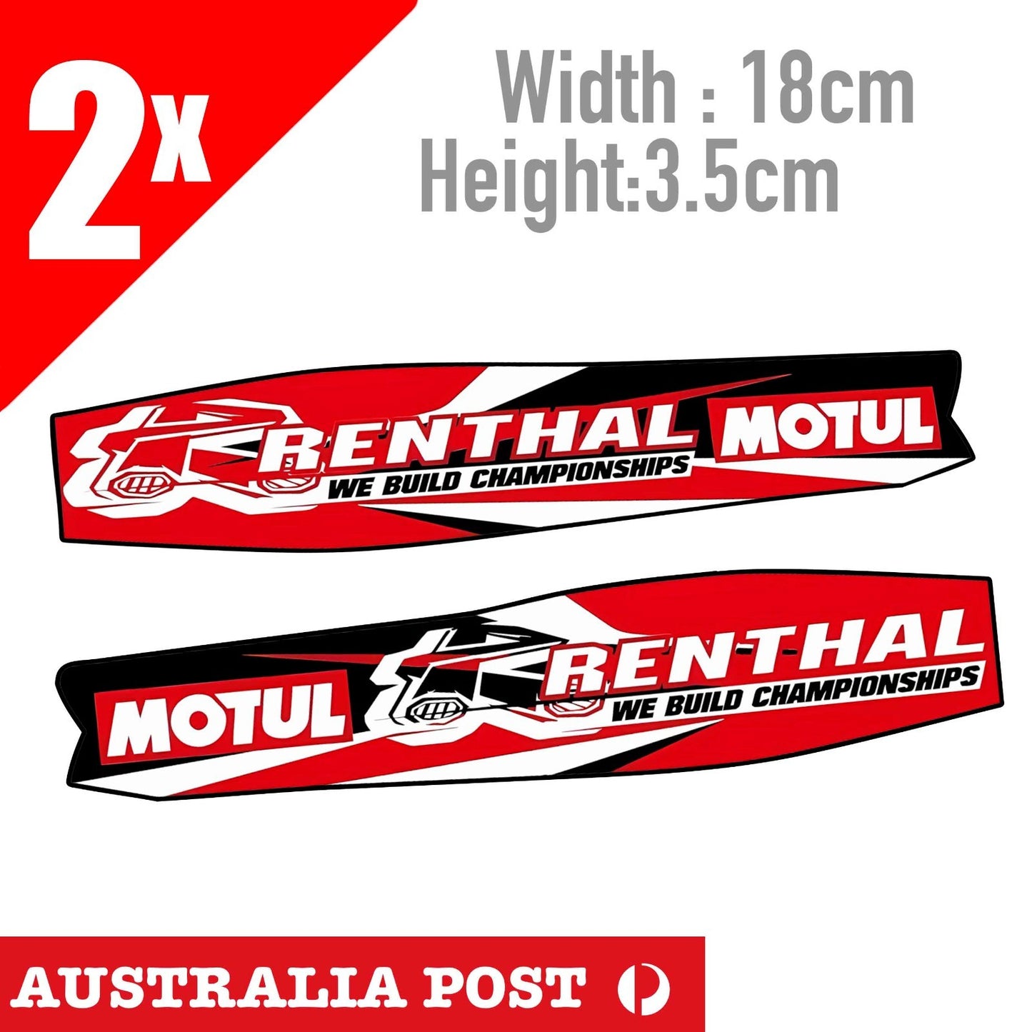 RENTHAL , MOTUL  Renthal Chainwheels Logo, Motorcycle, Dirt Bike Banner Sticker