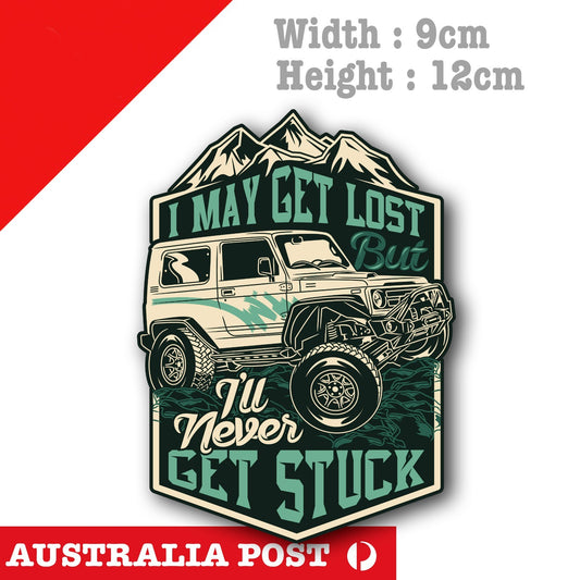 Suzuki Jimny Off Road, 4x4 , 4WD , I May Get Lost Logo Sticker