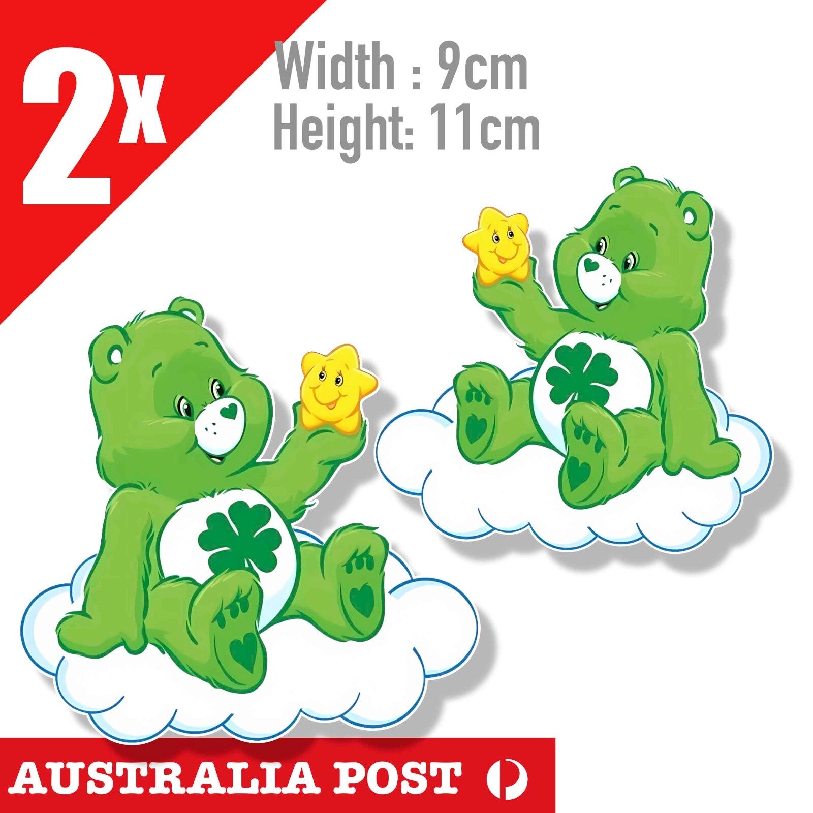 Care Bear Good Luck Bear, Cute Care Bear  Cloud Sticker