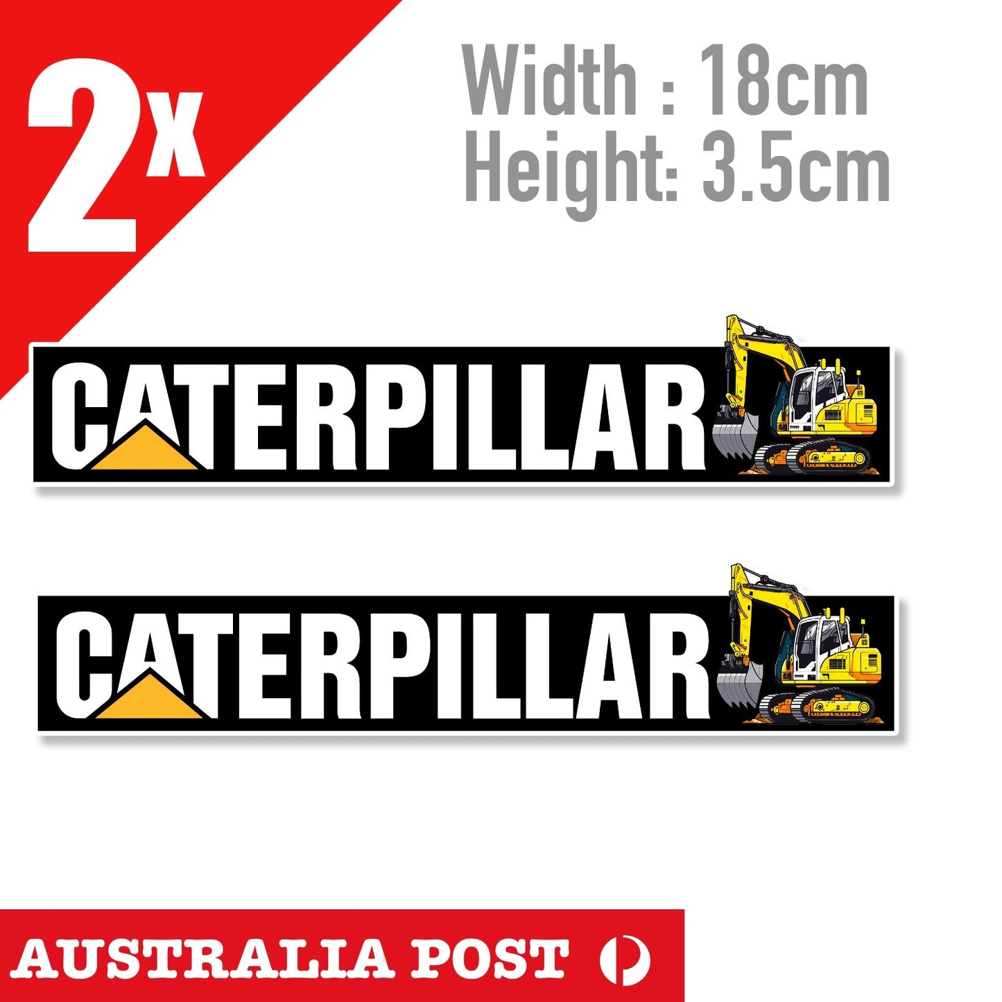 CATERPILLAR Logo Banner Decal  Excavator  Sticker