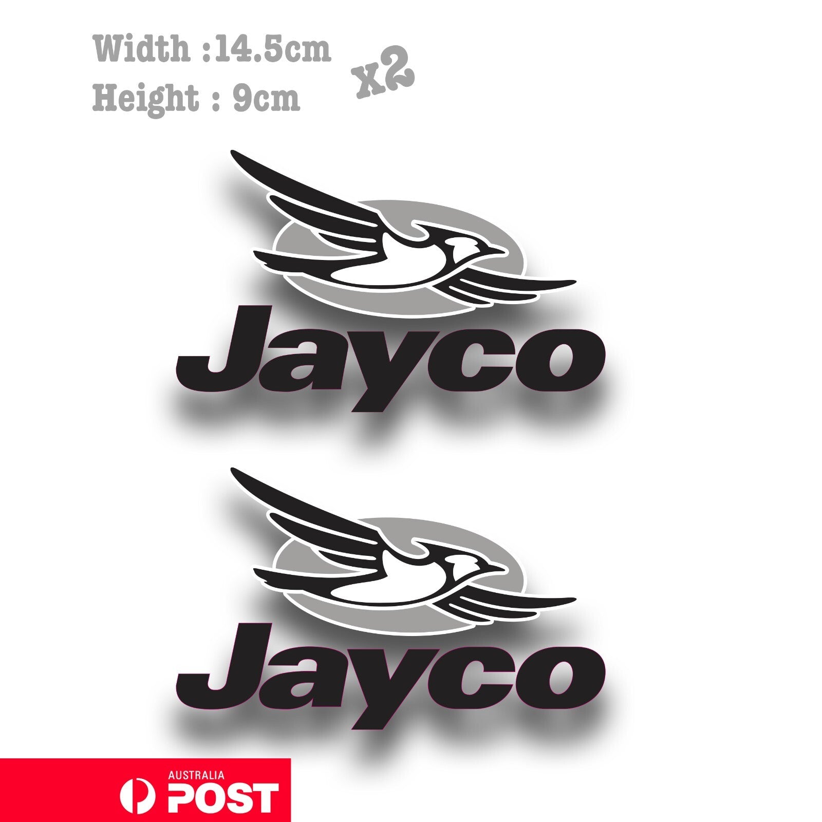 Jayco Caravan Gray Logo RV, Caravan Fridge , Toolbox Decal Sticker