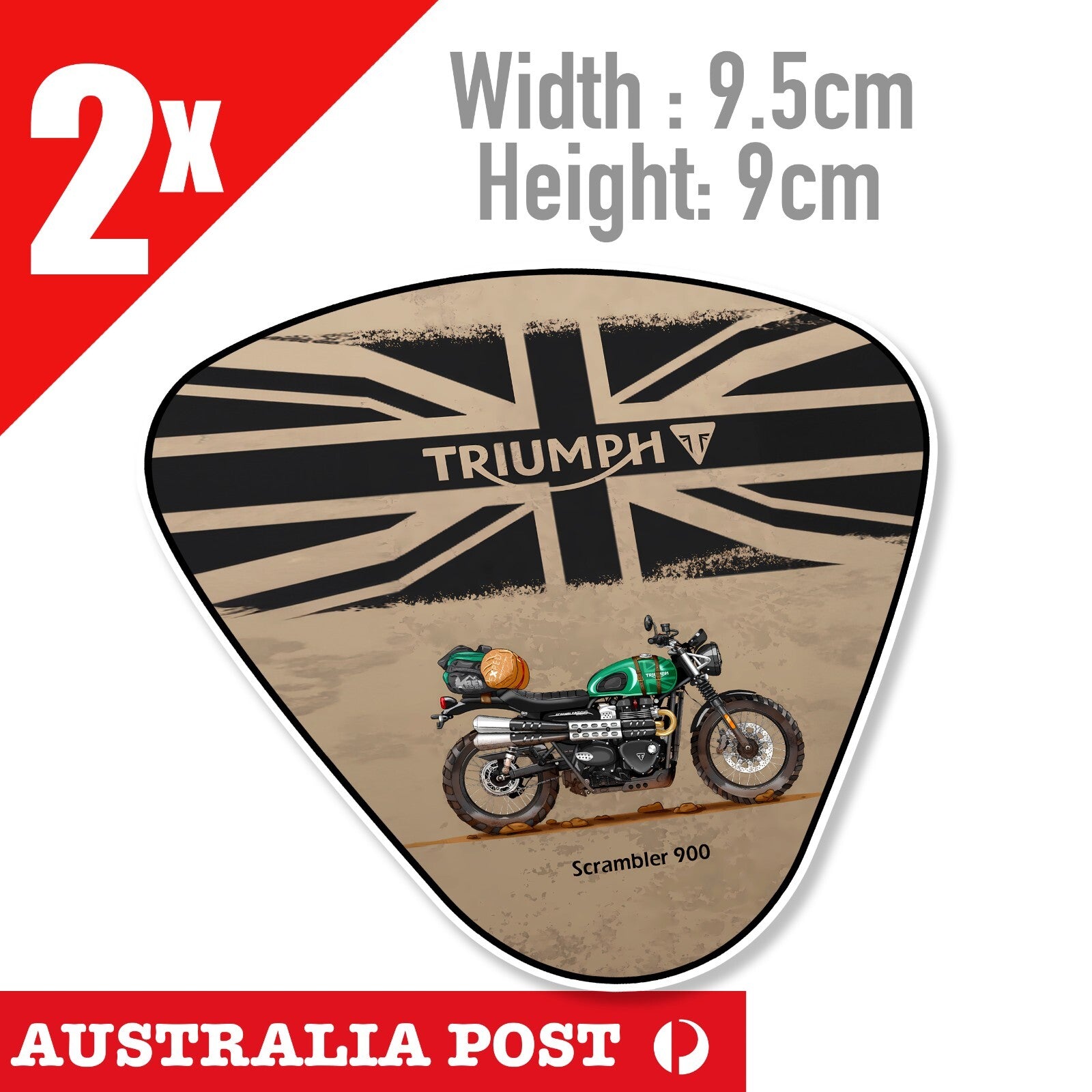 Triumph Scrambler 900 Motorcycle British Flag Badge Sticker