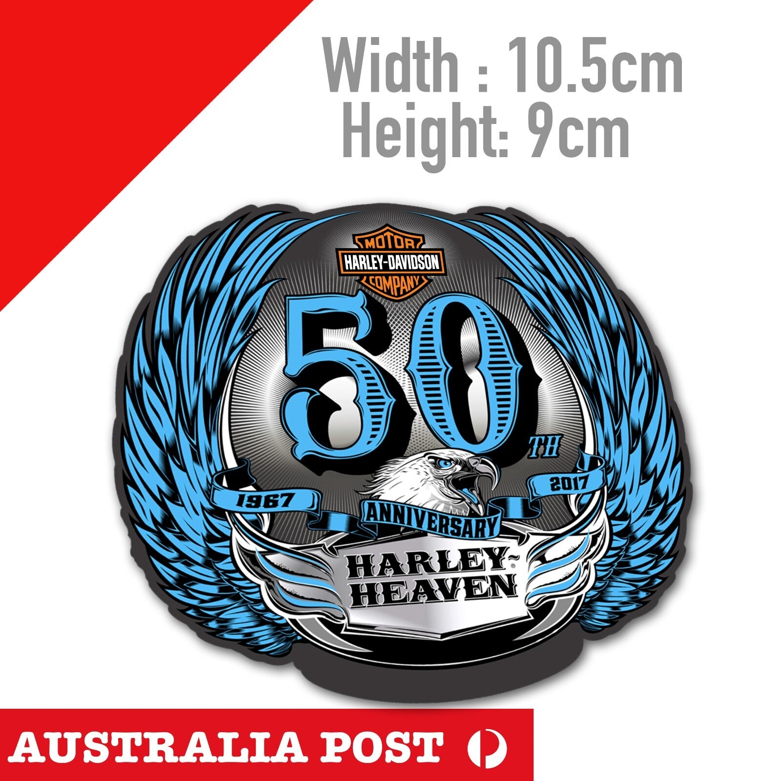 Harley Davidson Motorcycle 50th Anniversary Helmet , Motorcycle Sticker 
