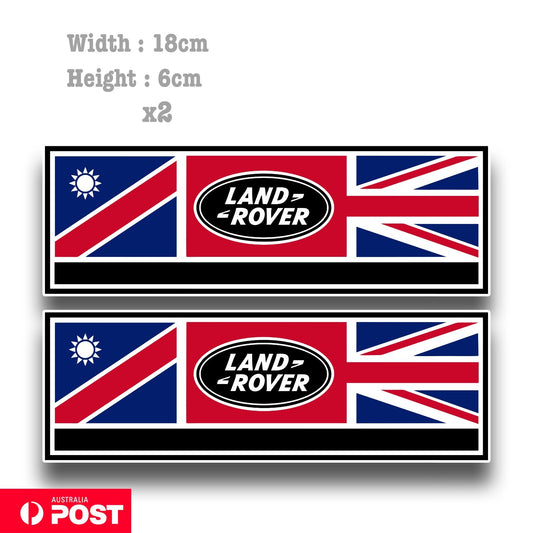 Land Rover British Flag Banner  - 4x4 Off Road  Sticker