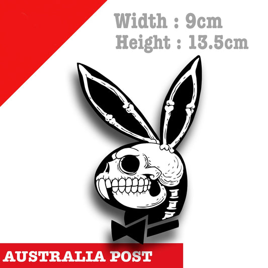 Playboy Bunny Skull Logo Laptop , Car  Decal Sticker 