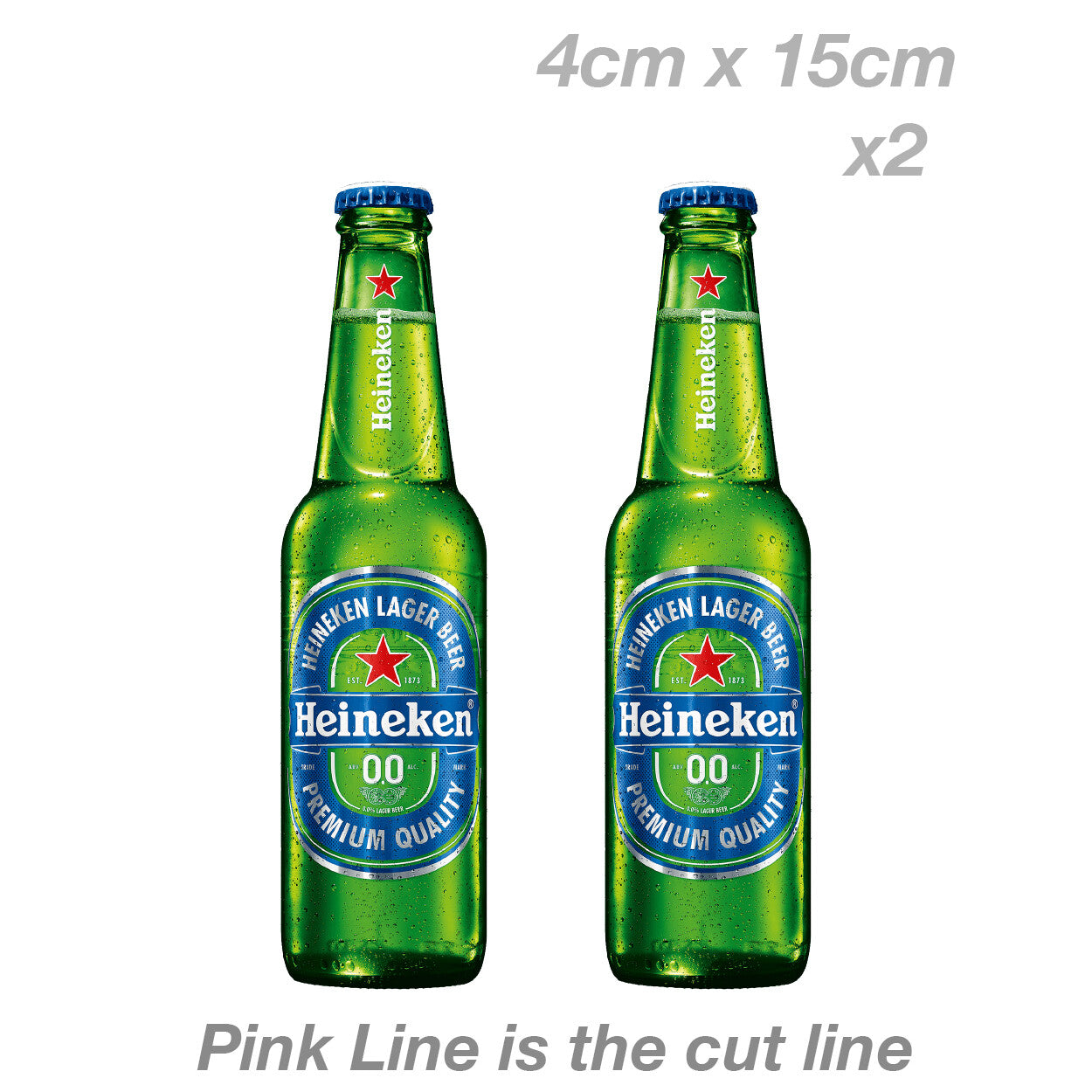 Heineken Beer No Alcohol Bottle Beer  Fridge Bar Vinyl  Sticker 