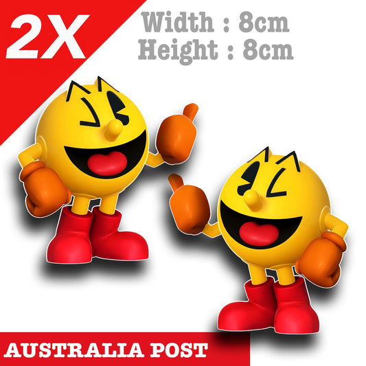 Pacman Arcade Funny Thumbs Up ,Laptop Retro Gaming Vintage Sticker