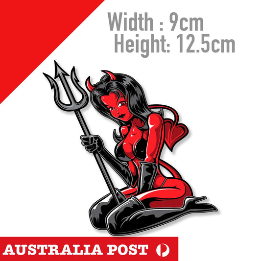 RED DEVIL GIRL,  SEXY PIN UP GIRL, Laptop , Car  Vinyl  Sticker