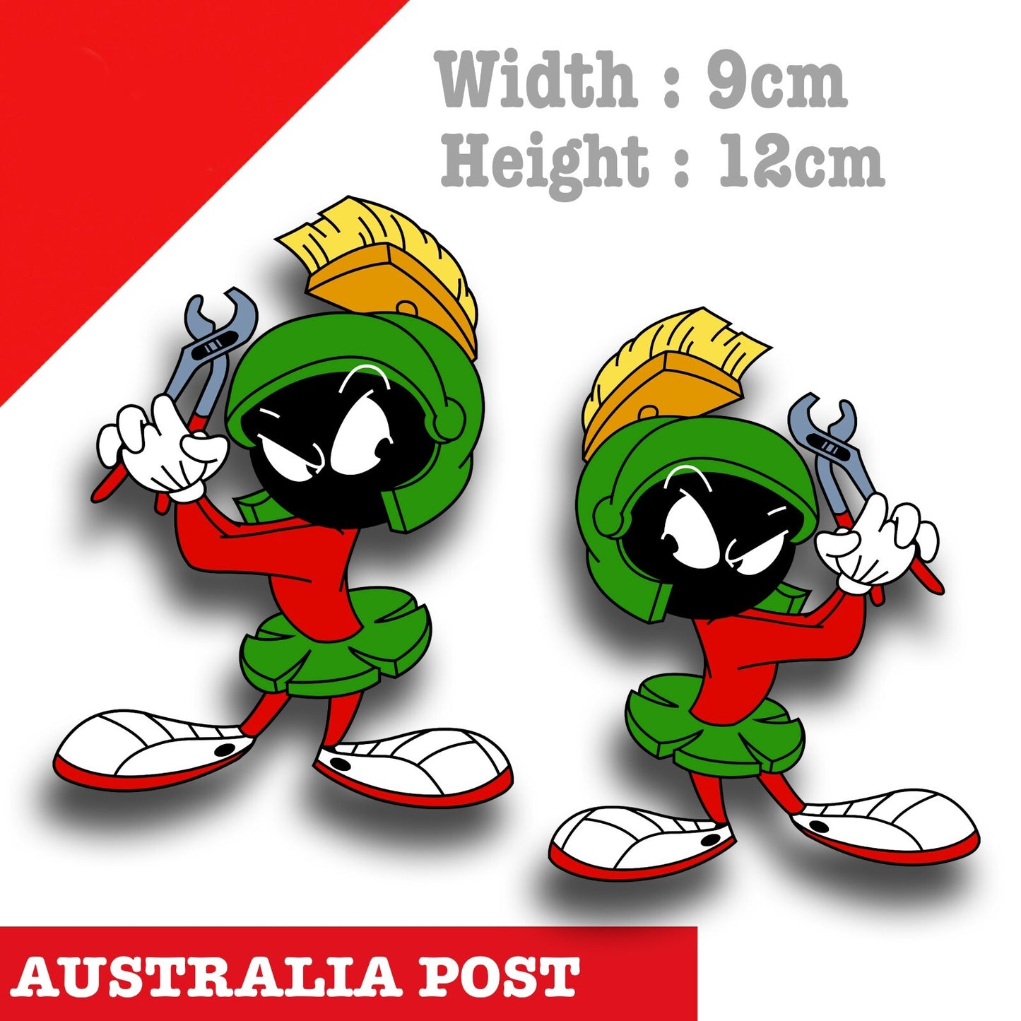 Marvin the Martian as mechanic , Funny Looney Tunes Cartoon Sticker
