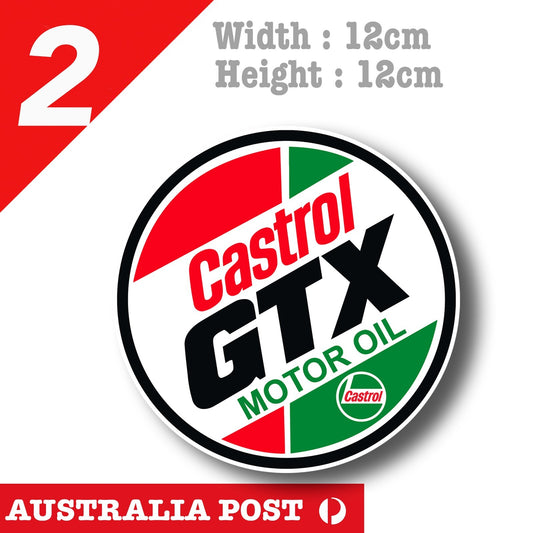 CASTROL Oil Logo, Castrol GTX High Milage Logo  Stickers